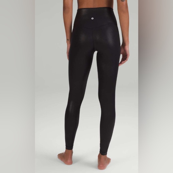 NWOT Lululemon Align High-Rise Pant 28" *Shine Radiate Foil Print Black - Picture 2 of 6